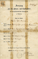 Geburtsurkunde Geburtsurkunde